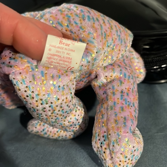 Ty Beanie Baby 2001 Signature Bear Retired P.E. Pellets MWMT 9th Gen Hang Tag - Picture 7 of 7